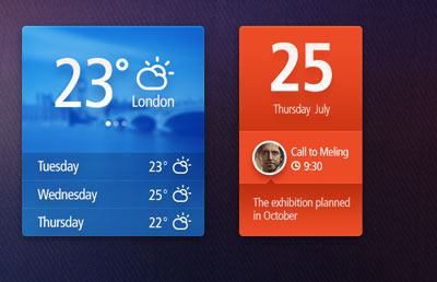 8.free wetaher widget psd