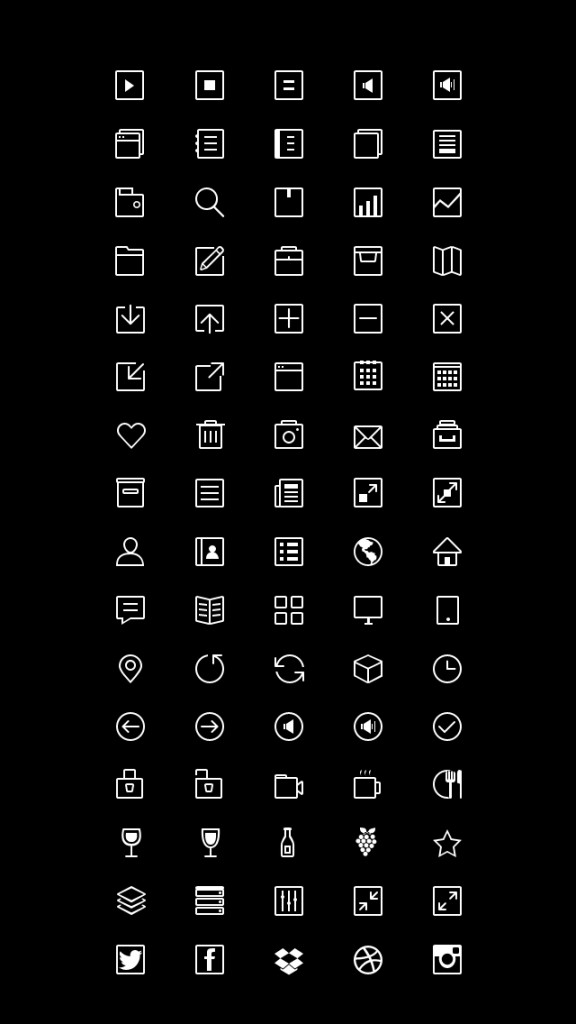 thin icons