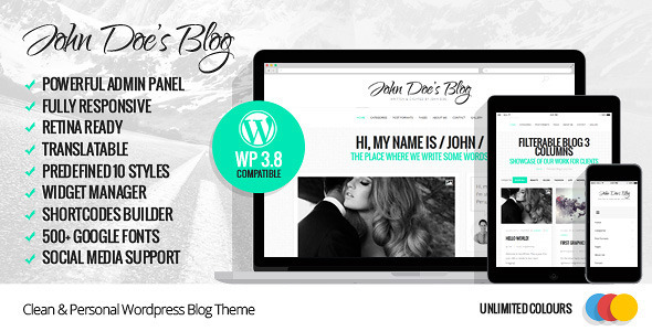 10.wordpress blogging theme