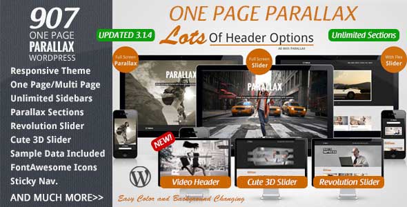 17.one page wordpress theme