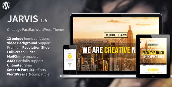 2.one page wordpress theme