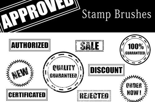 Huge Collection Of Free Stamp Brushes For Photoshop Pixelbell