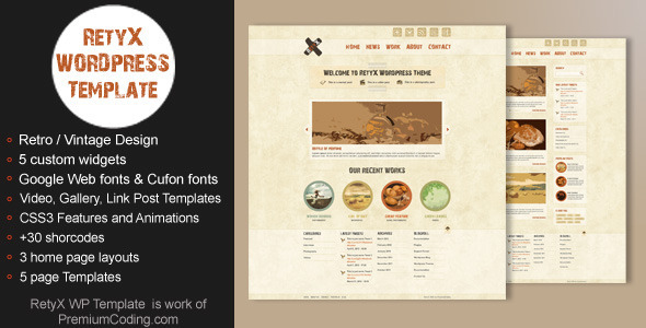 7.free and premium retro wordpress themes