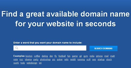 1.free domain finder