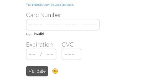 jquery credit card form and validator