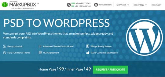 2.PSD to WordPress Conversion Service Providers