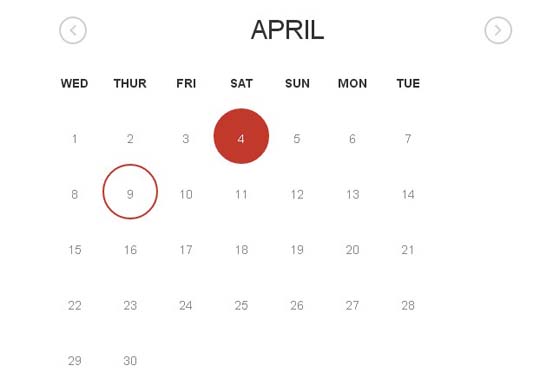 4.jquery calendar plugin