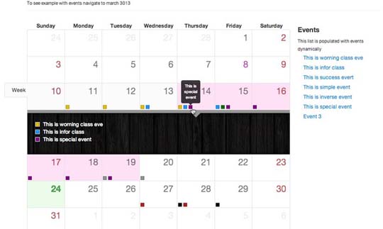 5.jquery calendar plugin