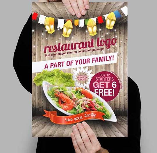Styled Restaurant Flyer Template