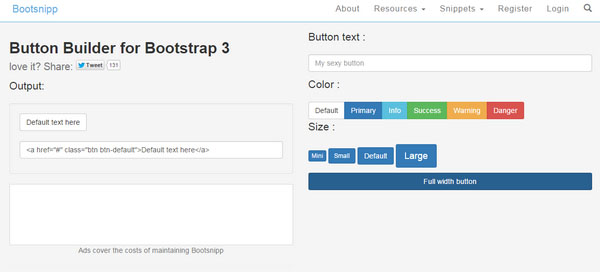 Bootstrap Button Generators