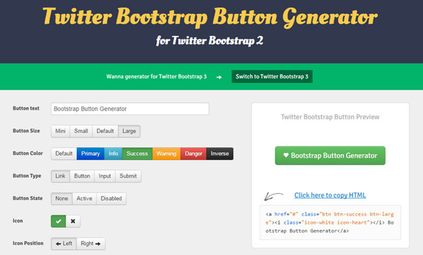 Bootstrap Button Generator