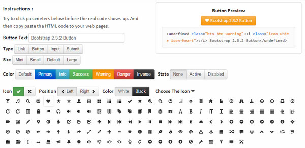 Bootstrap Button Generator