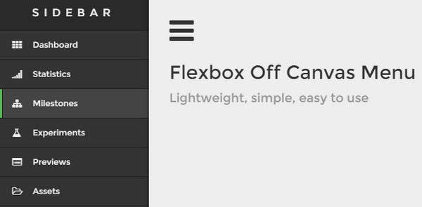 Flexbox Off Canvas Menu by Oliver Knoblich