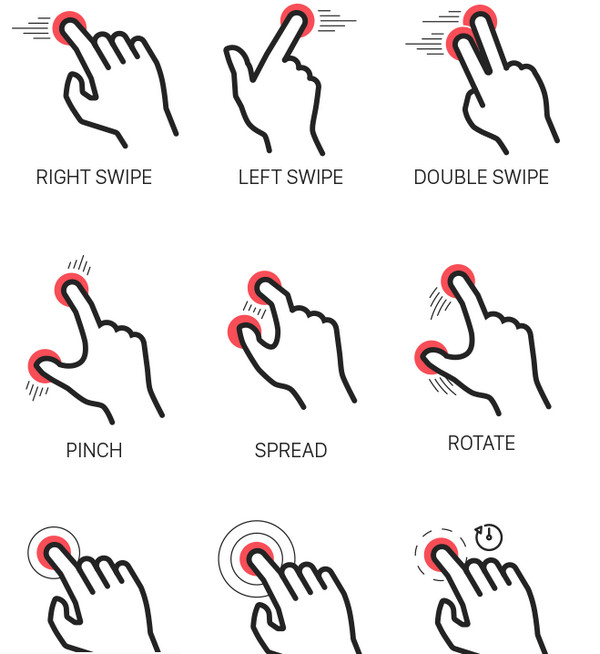Touch Gesture Icons by Sertac Kurt