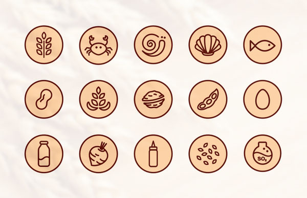Food Allergens Icons by Tunde Szentes