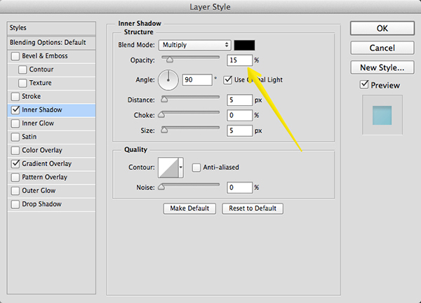 Adding an inner shadow