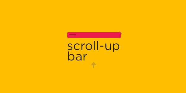 Scroll up bar