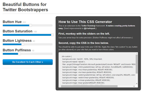 Beautiful Buttons for Bootstrappers