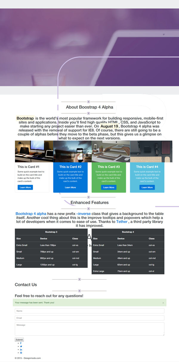 Bootstrap 4 Template