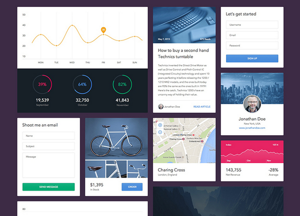 UI Elements (Sketch) by Piotr Kwiatkowsk