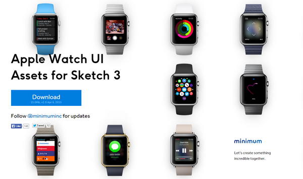 Apple Watch UI Assets for Sketch 3