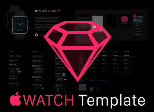 Apple Watch GUI Sketch Template