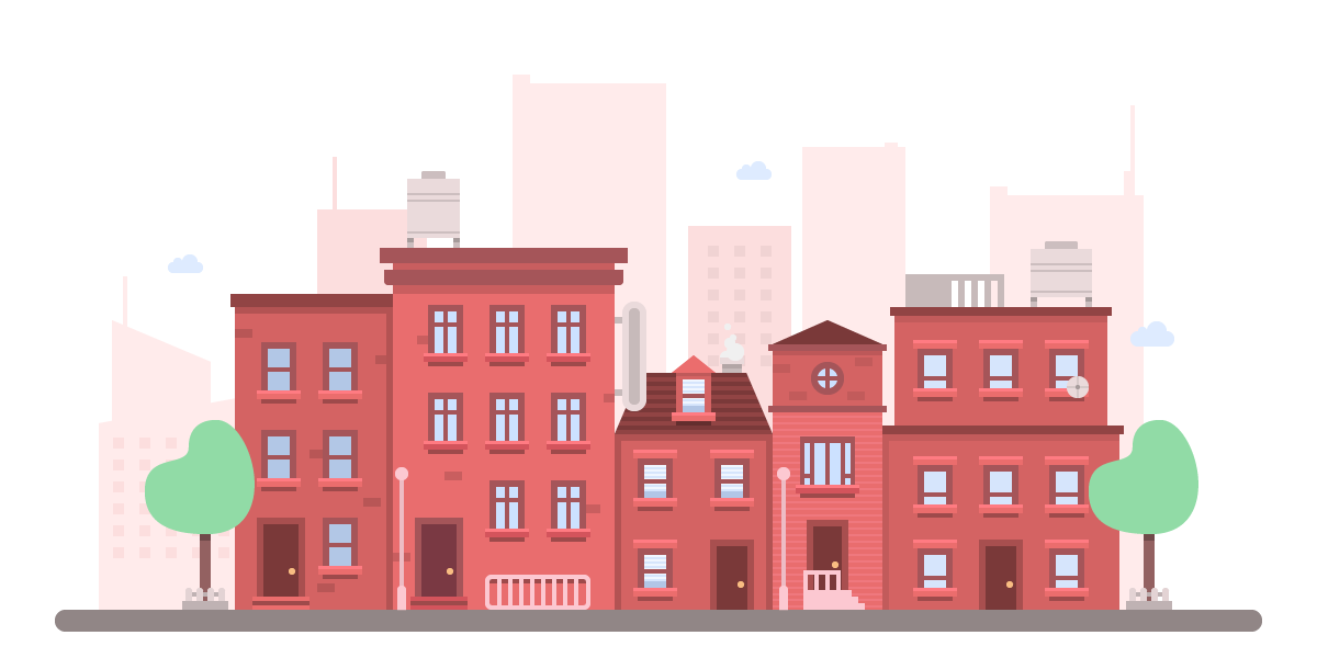 How to create a flat cityscape in Adobe Illustrator